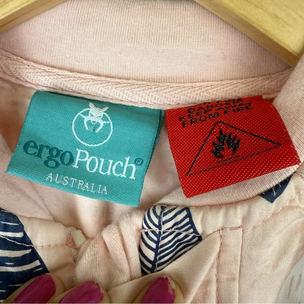 ErgoPouch Sleep Suit Bag (1.0 tog) Size 2-12 months Pink Leaf